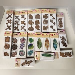 Crafters Square Laser Cut Wood Kraft Icon Various Mix Scrapbooking Bundle of 114